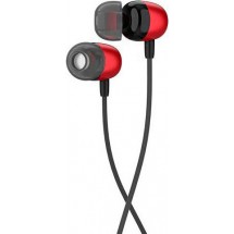 Наушники внутриканальные HOCO M31, Delighted sound, микрофон, кнопка ответа, кабель 1.2м, цвет: красный (1/16/160)